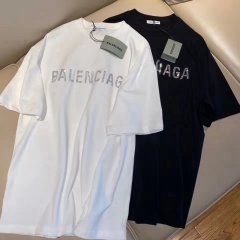 Balenciaga balenciaga t-shirt black and white casual tay shirt unisex popular