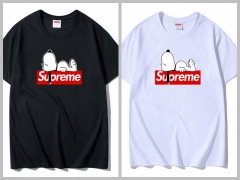 Supreme t-shirt casual red box logo black and white Snoopy short sleeve t-shirt unisex