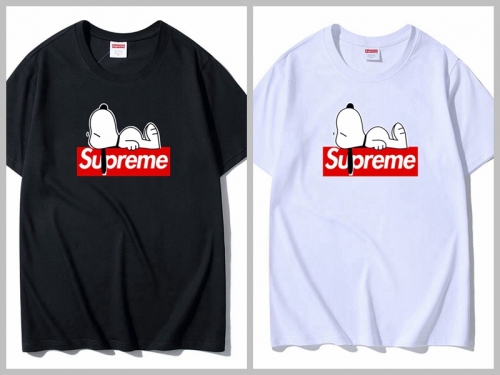 Supreme t-shirt casual red box logo black and white Snoopy short sleeve t-shirt unisex
