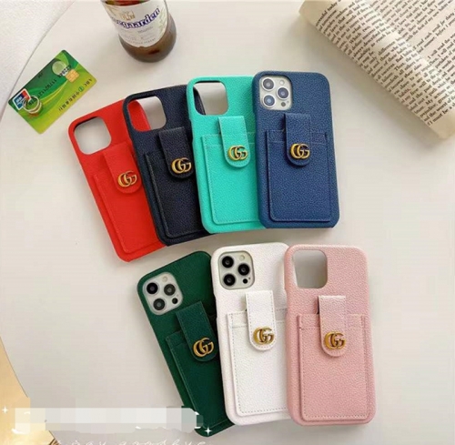 Gucci iphone13 / 13pro / 13pro max case High brand iphone12 / 12pro / 12pro max case Card holder iphone11 / 11pro / 11 pro smartphone case with strap iphone xr / xs / xs max case Impact resistant popular new model